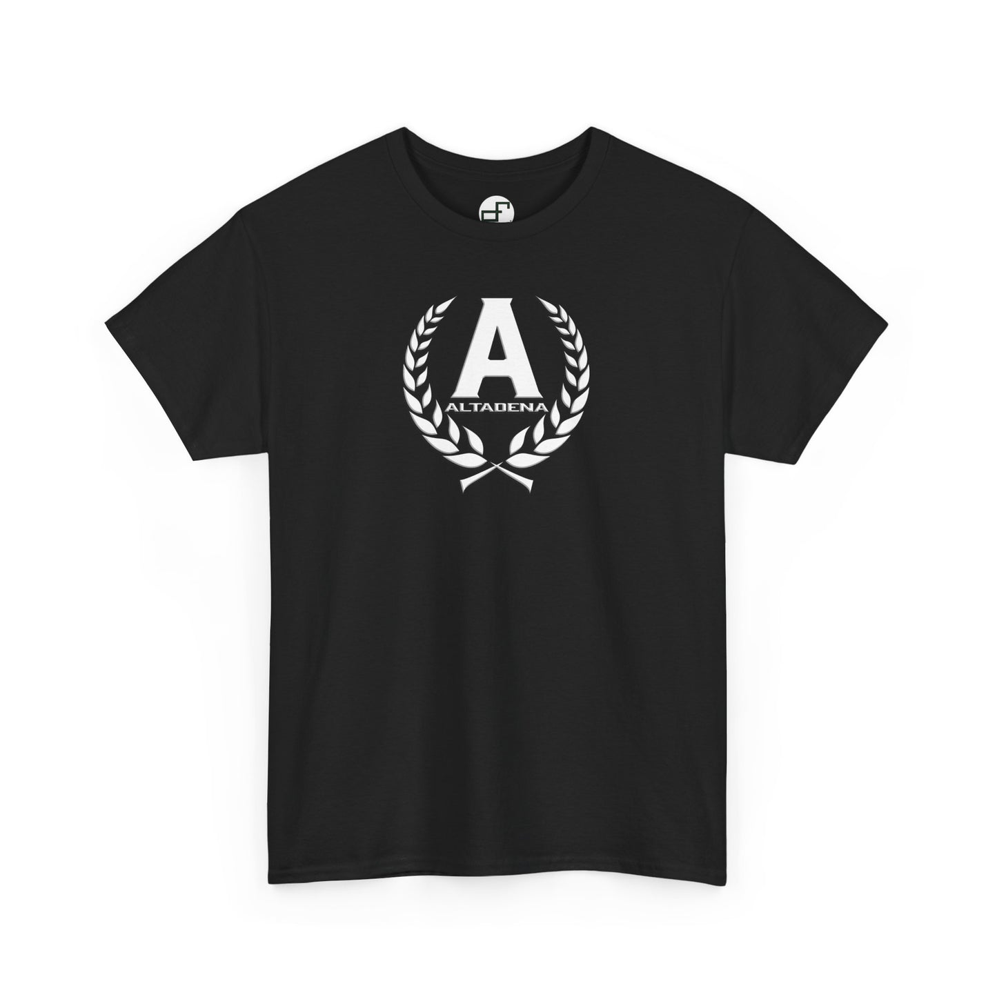 Altadena “A” Wreath Emblem Tee – Classic White Design