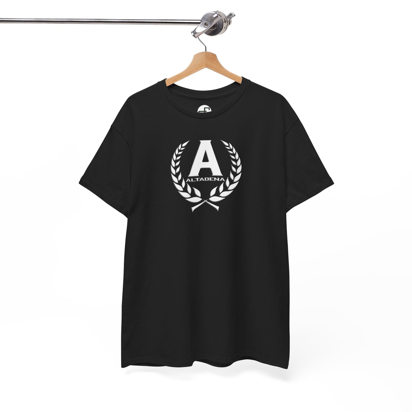 Altadena “A” Wreath Emblem Tee – Classic White Design