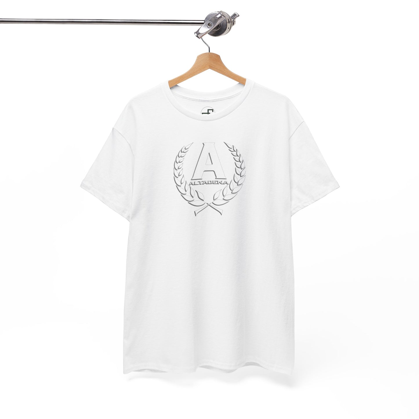 Altadena “A” Wreath Emblem Tee – Classic White Design