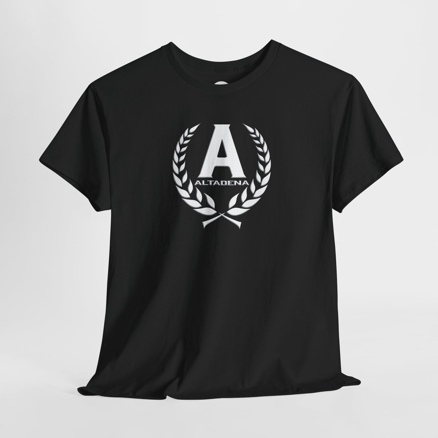 Altadena “A” Wreath Emblem Tee – Classic White Design