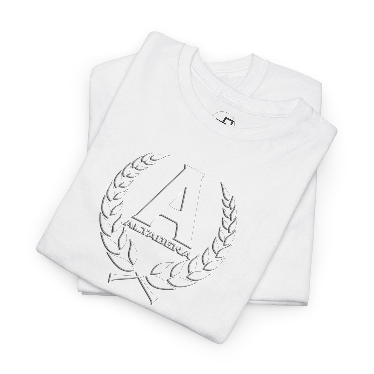 Altadena “A” Wreath Emblem Tee – Classic White Design