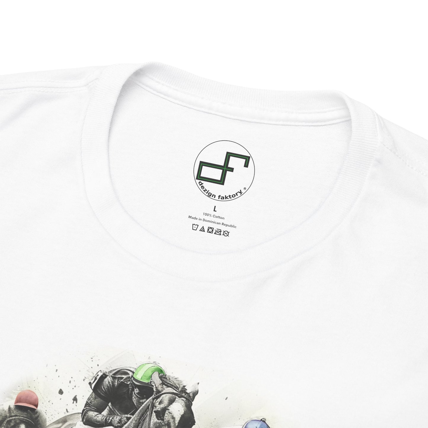 Majestic Sprint Horse Race T-Shirt Unisex Gildan 5000 Tee - Artistic Graphic Shirt, DTG Printed, Soft Cotton - Unique Art Apparel