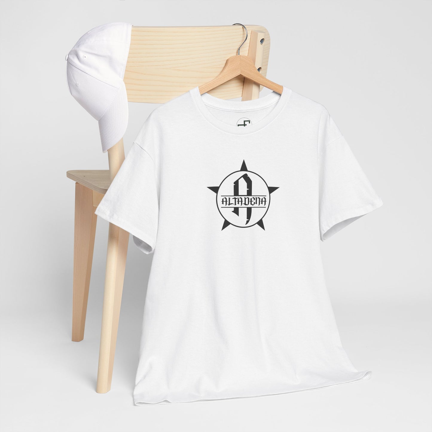 Monogram Circle Star Unisex Tee - Altadena Design WhiteTee