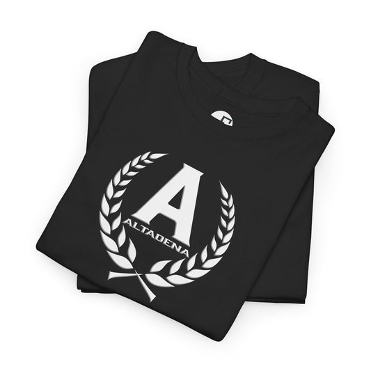 Altadena “A” Wreath Emblem Tee – Classic White Design